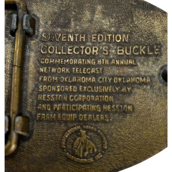 1981 Hesston National Finals Rodeo NFR Collectors Rodeo Cowboy Belt Buckle - Picture 3 of 3